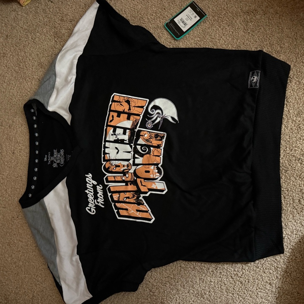 Black and White Halloween Town T-Shirt